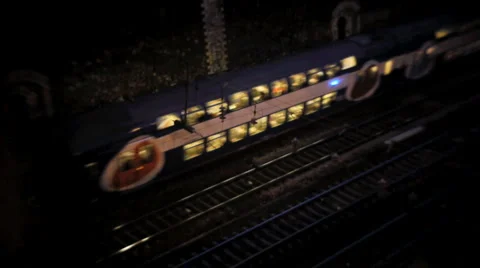 Night train. Stock Footage 1006387
