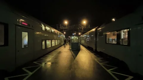 Night train 스톡 동영상 143216559