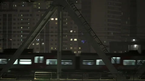 Night Train Stock Footage 156522536