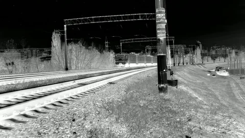 Night Train Go Away On The Medium Viewing In Abstraction Video stock 90485906