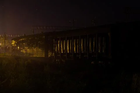 Night train Stock Photos