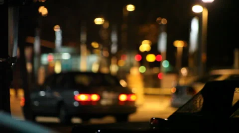 Night at the train station Stock Footage 1008554