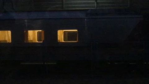 Night Train View Stock Footage 100695747