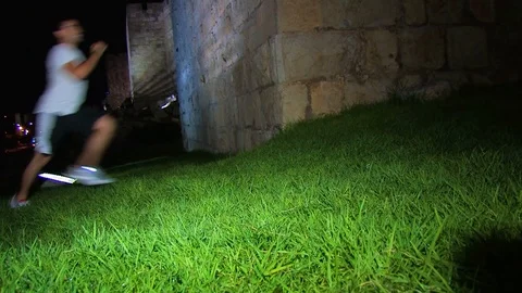 Night training 01 Stock Footage 89481583