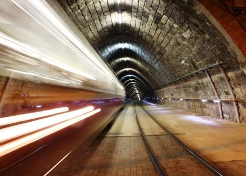 Night Tram Foto stock