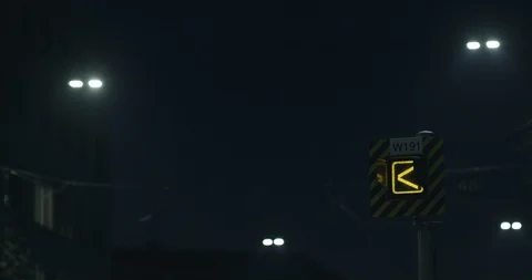 Night tram sign Video stock 87575933
