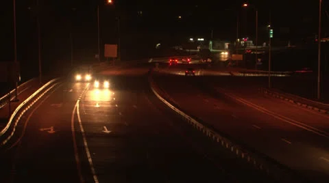 Night transport movement. Stock Footage 27093785
