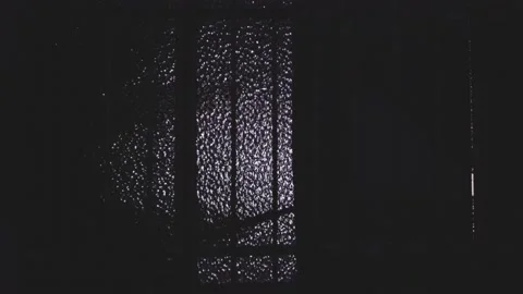 Night tree shadow window night Video stock 156666157