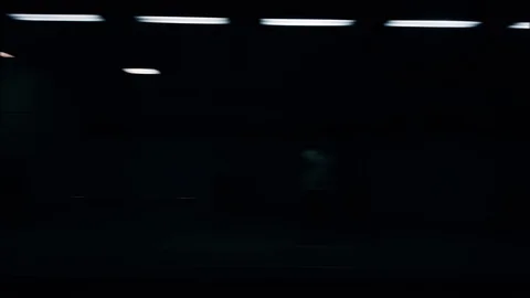 Night trip with passenger train Stock Footage 95699871