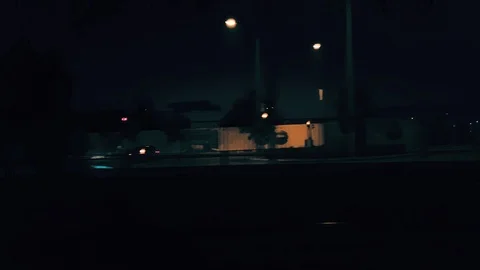 Night trip with passenger train Stock Footage 95700779