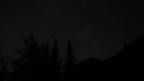 Night turning into day in mountain forest Video stock 313925056