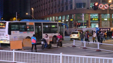 Night under the moving vehicle Stock Footage 35728839
