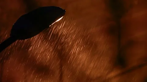 Night under the rain Stock Footage 8908899