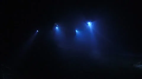 Night underwater immersion Stock Footage 11297301