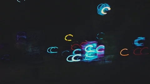 Night urban streets dynamic hyper lapse motion Stock-Footage 89727107