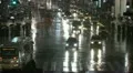Night Urban Transportation Commuters Tokyo Crowded Street Rainstorm Monsoon Rain HD Footage