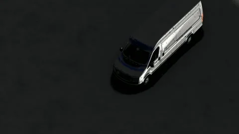 Night Van with Lights Stock Footage 320074348