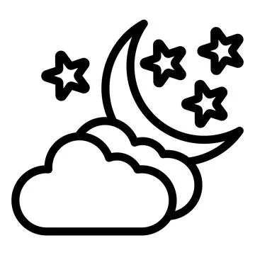Night Vector Icon Design Illustration Illustrazione stock