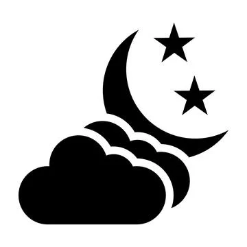 Night Vector Icon Design Illustration Stock Illustration