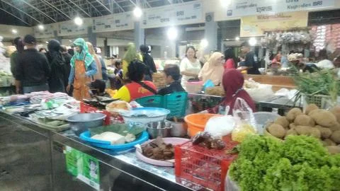 Night Vegetable Market in Central Java Indonesia - Stock Footary Stock Photos