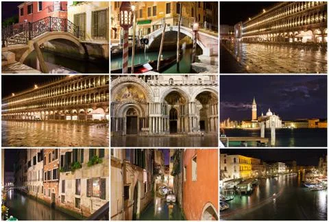 Night in Venice Stock Illustration