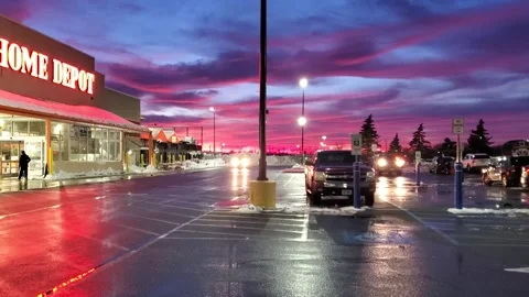 Night view after snow blizzard 動画素材 248397151