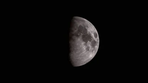 Night view. The appearance and disappearance of the moon close-up. Stock Footage 169227597
