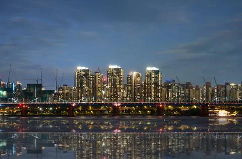 Night view around Nodeul Island in Seoul, Korea Stock-Fotos