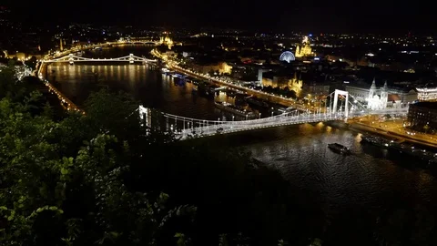Night view of Budapest 스톡 동영상 71273896