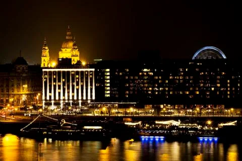 Night view of Budapest Stock Photos