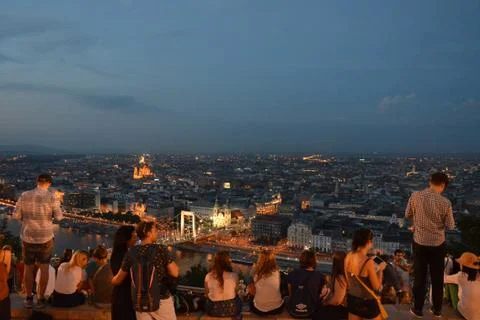 Night view of Budapest Stock Photos