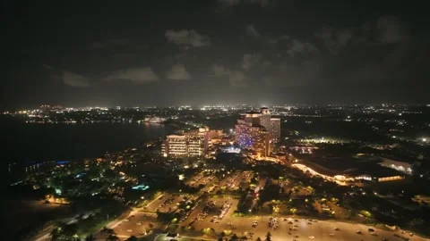 Night View Of Cable Beach. NASSAU, NEW PROVIDENCE, BAHAMAS. MAY 27TH 2025 Video stock 316561888