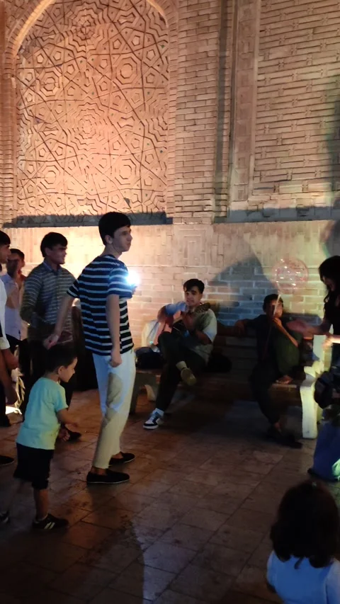 Night view of the center of one of the oldest cities in the world Stock Footage 320284445