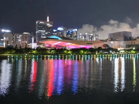 Night View of Centum City, Haeundae, Busan, South Kroea, Asia Stock Photos