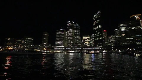 Night View to Circular Quay 库存影片 80504796