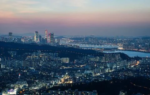 The night view of the city Stock Photos