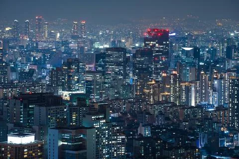 The night view of the city Stock Photos