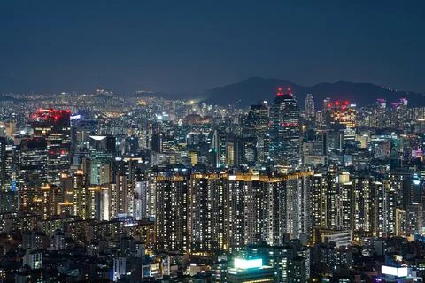 The night view of the city Stock Photos