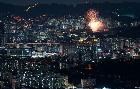 The night view of the city Stock Photos