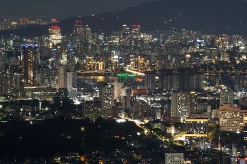 The night view of the city Stock Photos