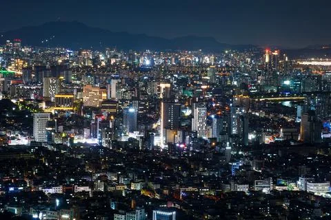 The night view of the city Stock Photos