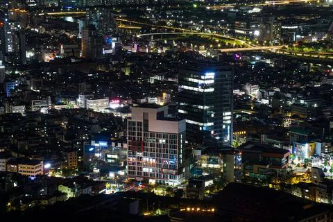 The night view of the city Stock Photos