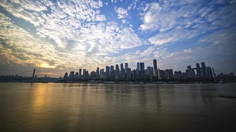 Night view delay in Yuzhong District of Chongqing on September 2, 2023 Stock Footage 312079689