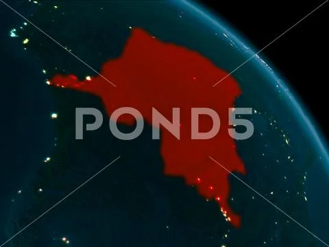 Night view of Democratic Republic of Congo on Earth Stock Photos