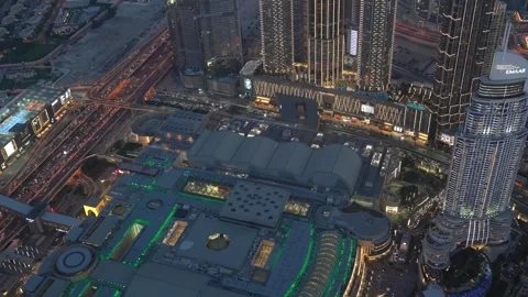 Night view on Dubai Stock Footage 248362785