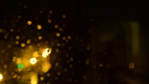 Night view during rainy and stormy weather. POV - flashes of lightning. View Video stock 78883733