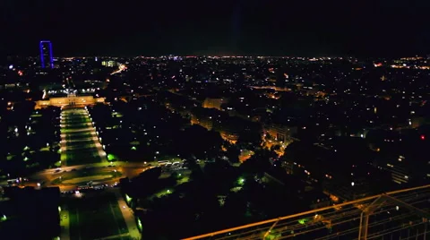 Night view from the Eiffel tower panorama Stock-Footage 64181941