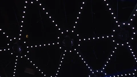 Night View of Event Decoration Lighting with Spot Lights 库存影片 121375481