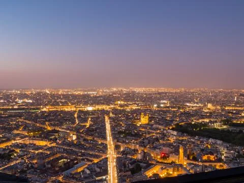 Night view of the famous Eiffel Tower Foto stock