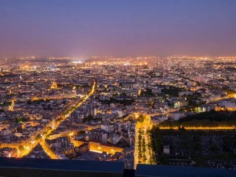 Night view of the famous Eiffel Tower Foto stock